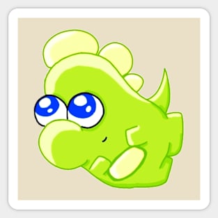 Cute Green Dino Sticker